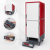 Thumbnail image #4 for Metro C5 3 Series Insulation Armour Full Height Mobile Combination Heated Holding and Proofing Cabinet with Dutch Solid Doors and Lip Load Slides