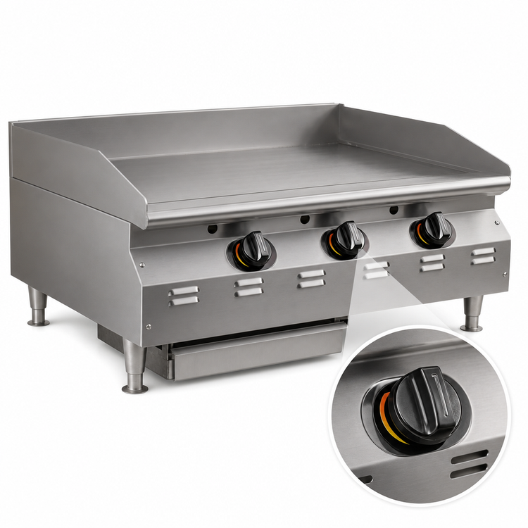 Product image #4 for Eagle Group RedHots Chef's Line 48-Inch Electric Countertop Griddle with Smooth Steel Plate