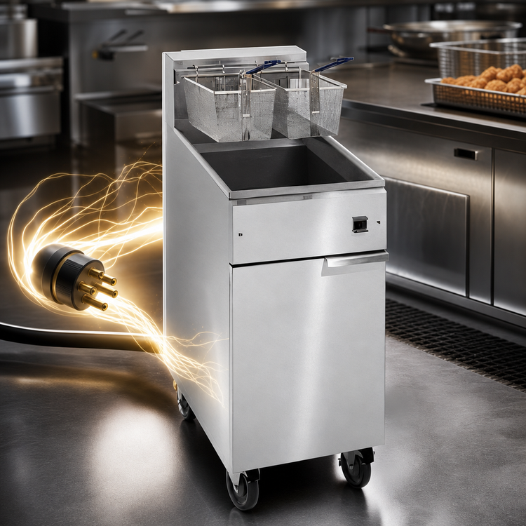 Product image #4 for Imperial IFS-50-E Electric Floor Model Restaurant Fryer, 50 lb. Oil Capacity, Immersed Elements