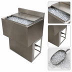 Thumbnail image #5 for BK Resources UBB-18-IBCP30-7 30-Inch Underbar Insulated Ice Bin with 7-Circuit Aluminum Cold Plate, 80 lb Capacity
