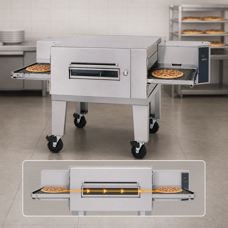 Product image #4 for Lincoln Impinger Low Profile Single-Deck Natural Gas Conveyor Pizza Oven, 80-Inch Wide