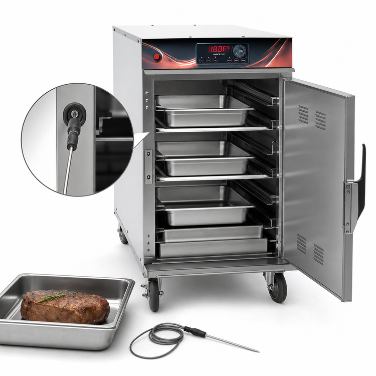 Product image #4 for Cres Cor Mobile Half-Height Radiant Cook-and-Hold Oven with Deluxe LED Controls, 8 Full-Size Pan Capacity
