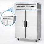 Thumbnail image #4 for Everest Refrigeration ESRF2A 2-Section Dual-Temperature Reach-In Refrigerator/Freezer, 22 Cu. Ft. Each, Top-Mounted Self-Contained, Stainless Steel