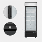Thumbnail image #4 for Hurakan by Equip.me 27-Inch Single Glass Door Reach-In Refrigerated Display Merchandiser, 19.2 Cu. Ft., Bottom-Mounted Compressor