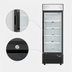 Thumbnail image #4 for Hurakan by Equip.me 27-Inch Single Glass Door Reach-In Refrigerated Display Merchandiser, 19.2 Cu. Ft., Bottom-Mounted Compressor