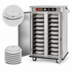 Thumbnail image #5 for FWE E-Series Dual-Heat Electric Banquet Holding Cabinet Cart, Double Doors, 72 Covered Plates