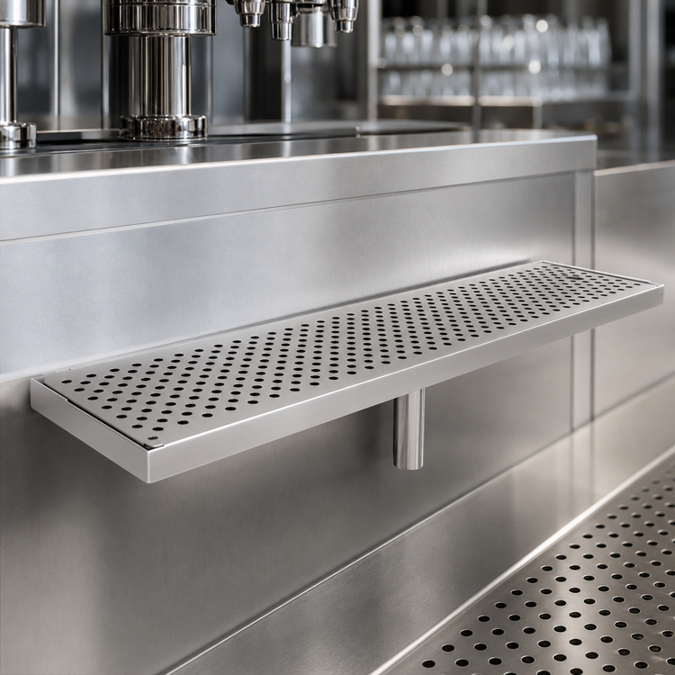 Product image #4 for Glastender Surface Mount Stainless Steel Drain Pan, 32 x 8 Inch