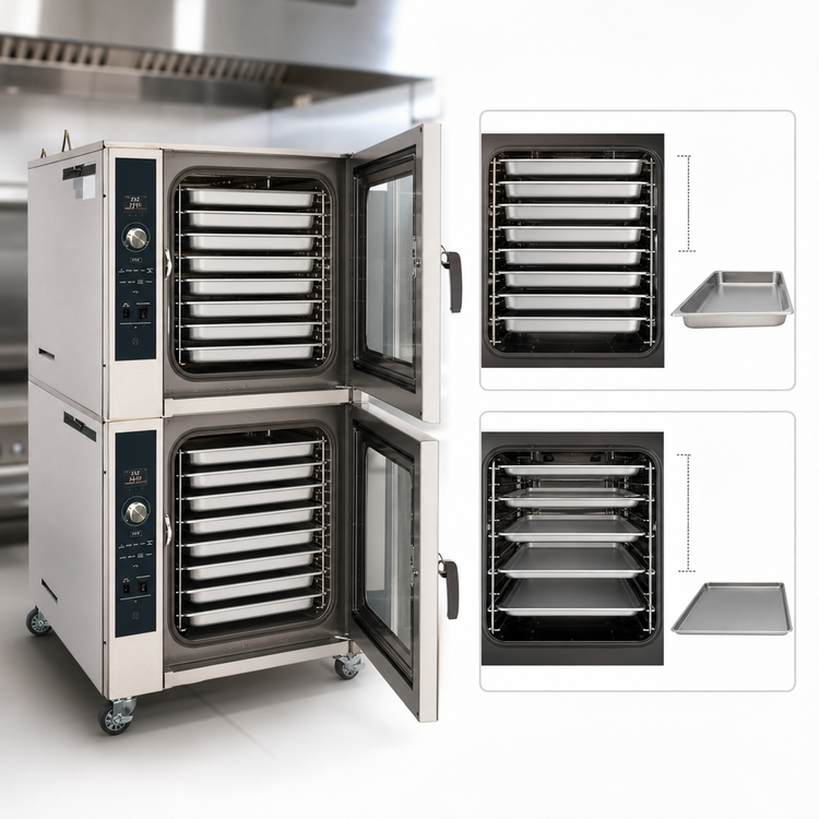 Product image #4 for Blodgett CNVX-14G DBL Double-Stack Gas Convection Oven, 2 Decks, Full-Size Pan Capacity