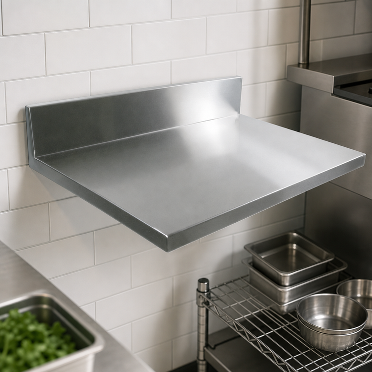 Product image #5 for John Boos Stainless Steel Countertop with 6-Inch Boxed Backsplash, 36 x 25 x 1-1/2 Inches