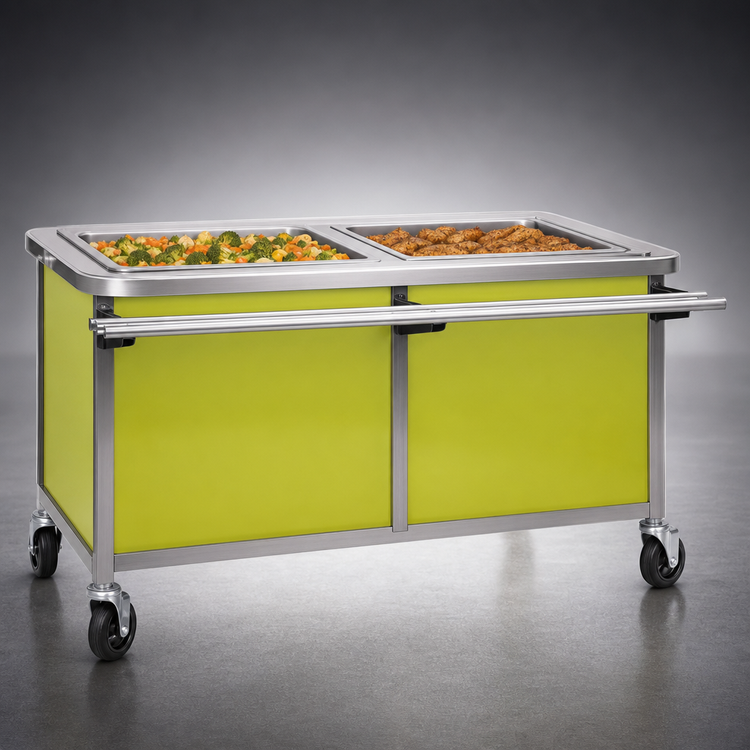 Product image #4 for Director's Choice Mobile Electric Hot Food Table with 2 Insulated Wells, 36 x 30 x 34 Inches