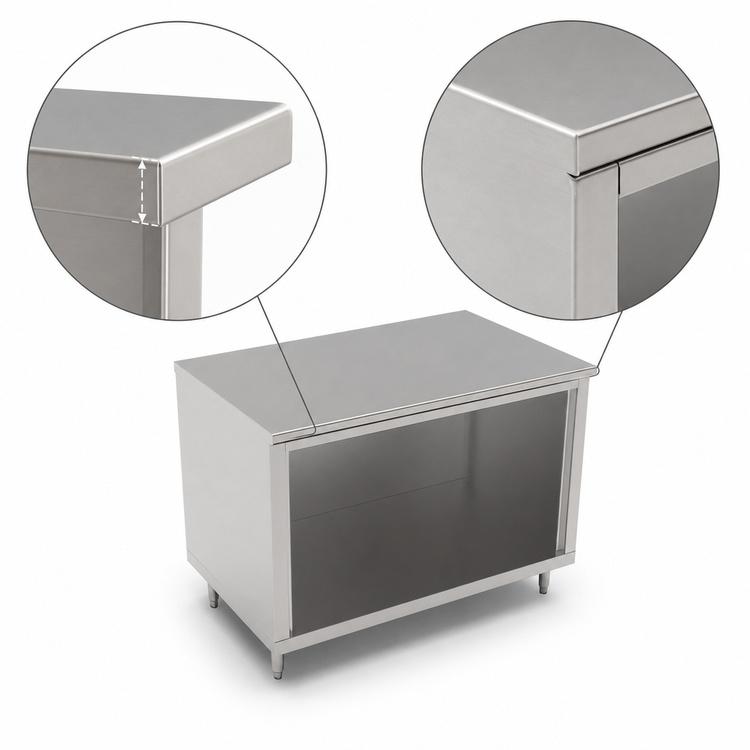 Product image #4 for John Boos Open Front Stainless Steel Work Table, 36 x 30 Inches, 16-Gauge Top