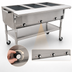 Thumbnail image #4 for Eagle Group 66 Inch Portable Electric Hot Food Table with 4 Dry Wells, Cutting Board, and Open Base