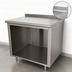 Thumbnail image #4 for Advance Tabco 60 Inch x 36 Inch Open Front Cabinet Base Work Table with 14 Gauge 304 Stainless Steel Top and 1-1/2 Inch Rear Up-Turn
