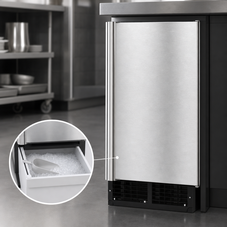 Product image #4 for Hoshizaki C-80BAK-AD Air-Cooled ADA Compliant Undercounter Nugget Ice Machine with Built-In Bin