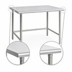 Thumbnail image #4 for Eagle Group Budget Series T36108STB 108" x 36" Flat-Top Stainless Steel Work Table with Open Tubular Base