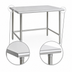 Thumbnail image #4 for Eagle Group Budget Series 108 in. x 36 in. Flat Top Stainless Steel Work Table with Tubular Base