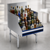 Thumbnail image #4 for Advance Tabco Prestige Supreme Freestanding 5-Step Stainless Steel Liquor Bottle Display Unit, 36-Inch Wide, 45-Bottle Capacity