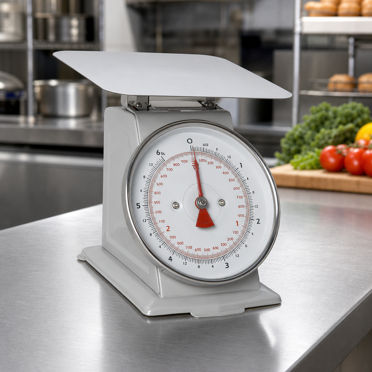Product image #4 for Winco 6.5-Inch Dial Mechanical Receiving/Portion Scale, 6 lb / 3 kg Capacity, Painted Steel