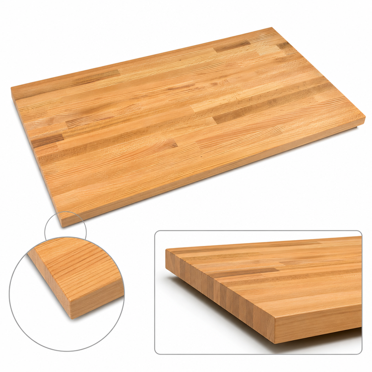 Product image #4 for John Boos Appalachian Red Oak Island Countertop, 96W x 32D x 1-1/2 Inch Thick, Penetrating Oil Finish