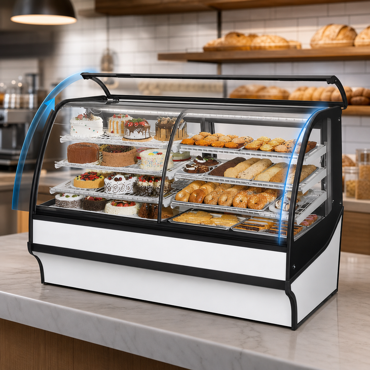 Product image #5 for True 77-1/4 Inch Wide Dual-Zone Dry/Refrigerated Full-Service Display Merchandiser