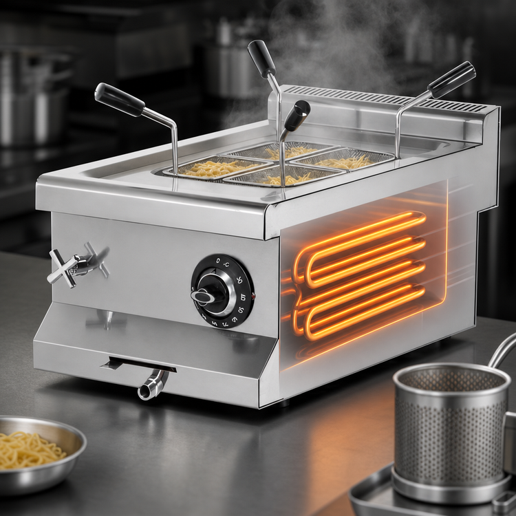 Product image #4 for BakeMax BM6ME010 Countertop Electric Pasta Cooker, 10-Liter Tank, 240V