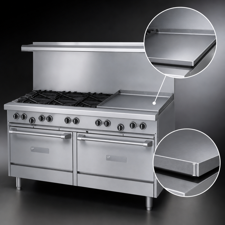 Product image #4 for Garland US Range U Series 60-Inch Gas Restaurant Range with 6 Open Burners, 24-Inch Griddle, and 2 Storage Bases