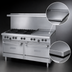 Thumbnail image #4 for Garland US Range U Series 60-Inch Gas Restaurant Range with 6 Open Burners, 24-Inch Griddle, and 2 Storage Bases