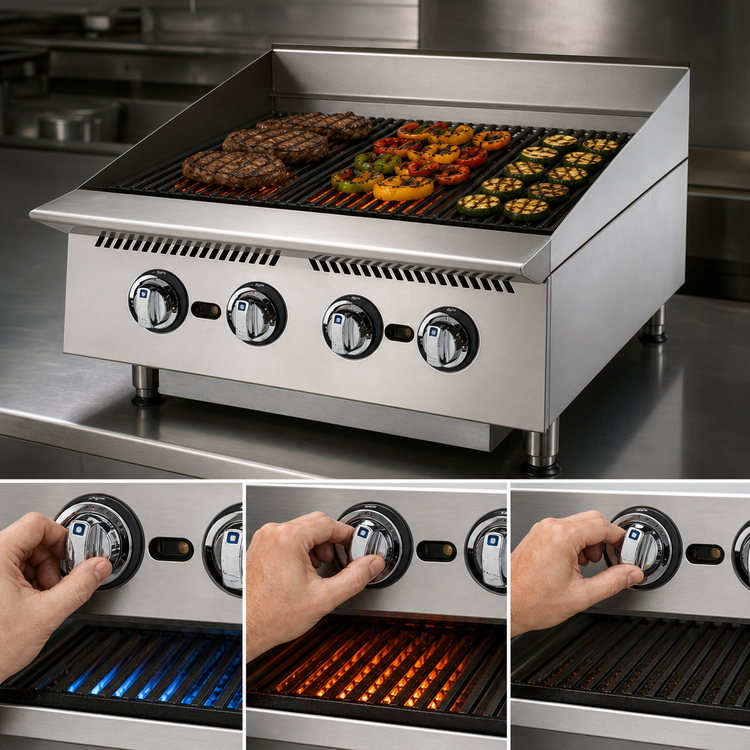 Product image #4 for Ultra-Max 24-Inch Lava Rock Gas Charbroiler with Manual Controls