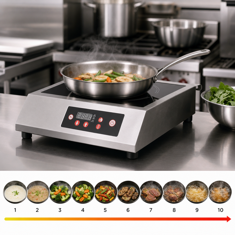 Product image #4 for Single Burner Countertop Induction Cooktop with 11 x 11-Inch Surface, 1800W, 120V