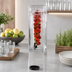 Thumbnail image #4 for Cal-Mil 3 Gallon Square Glass Beverage Dispenser with Infusion Chamber and Drip Tray