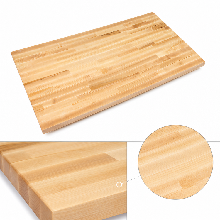Product image #4 for Boos Block Blended Edge Grain Maple Kitchen Countertop, 48 x 36 x 1-1/2 Inch, Varnique Finish