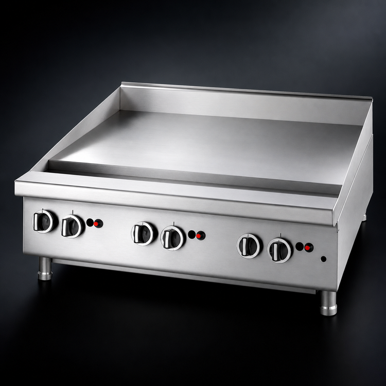 Product image #4 for Garland U.S. Range 47-1/4 Inch Heavy-Duty Countertop Gas Griddle, 1-Inch Smooth Steel Plate, Thermostatic Controls