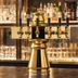 Thumbnail image #4 for Glastender Vienna Single-Column 5-Faucet Glycol-Cooled Countertop Draft Dispensing Tower, Polished Brass Finish