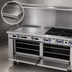 Thumbnail image #4 for Imperial Pro Series 72-Inch Commercial Gas Range with 4 Open Burners, 48-Inch Griddle, Standard Oven, and Open Cabinet Base