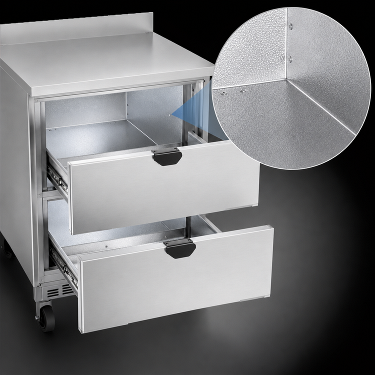 Product image #4 for Beverage-Air WTRD36AHC-2 36-Inch Worktop Refrigerator with 2 Drawers, 8.5 Cu. Ft.