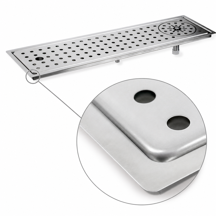 Product image #4 for Glastender 18-Inch Stainless Steel Drop-In Rinser Faucet Drain Tray
