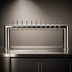 Thumbnail image #4 for 47-Inch Countertop 2-Column Glycol-Cooled Pass-Thru Draft Beer Tower with 12 Faucets