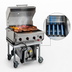 Thumbnail image #4 for Magicater 30-Inch Transportable Liquid Propane Charbroiler with 4 Burners and Roll-Top Hood