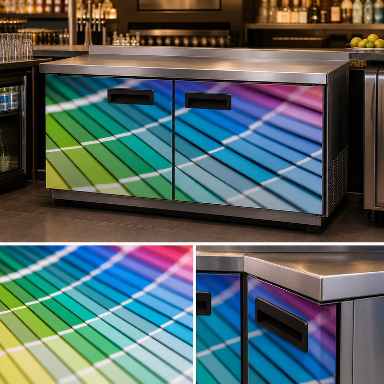 Product image #4 for Krowne Front-Only Vinyl Wrap for 60-Inch Backbar Cooler