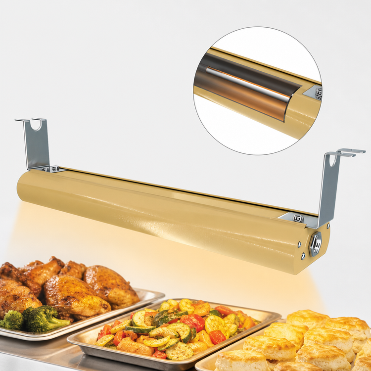 Product image #4 for Vollrath 36-Inch Low Profile Unlighted Strip Heat Lamp with Brass Powder Coat Finish
