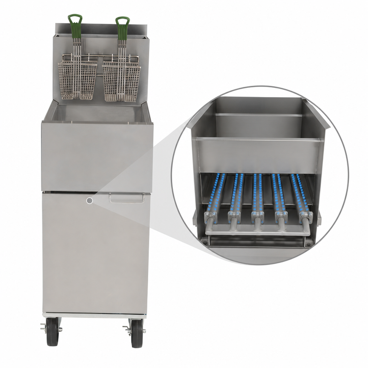 Product image #4 for Frymaster/Dean ESG High Efficiency Value 35 lb. Gas Floor Fryer, Tube-Type, Millivolt Controls