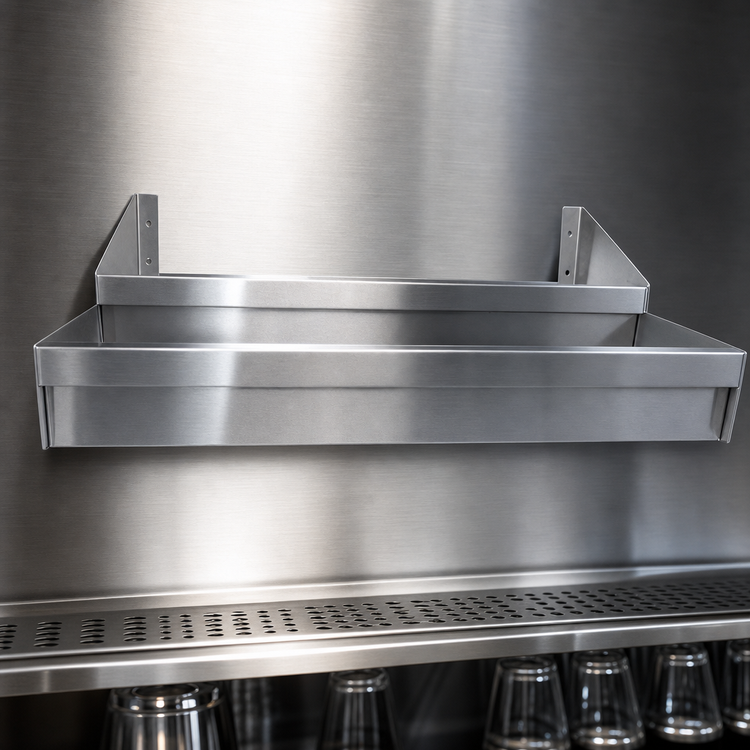 Product image #4 for Steel Works Stainless Double Tier Speed Rail, 30-Inch x 10-Inch x 10-Inch, Stainless Steel