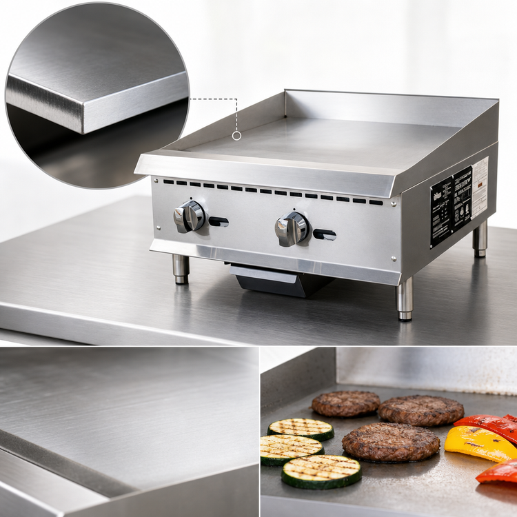 Product image #4 for IKON Cooking 24-Inch Natural Gas Countertop Griddle with Manual Controls