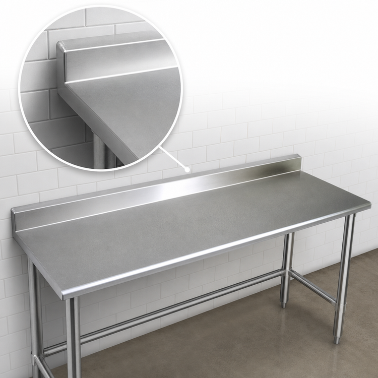 Product image #4 for Eagle Group Spec-Master 84-Inch x 24-Inch Stainless Steel Work Table with 1-1/2-Inch Rear Upturn