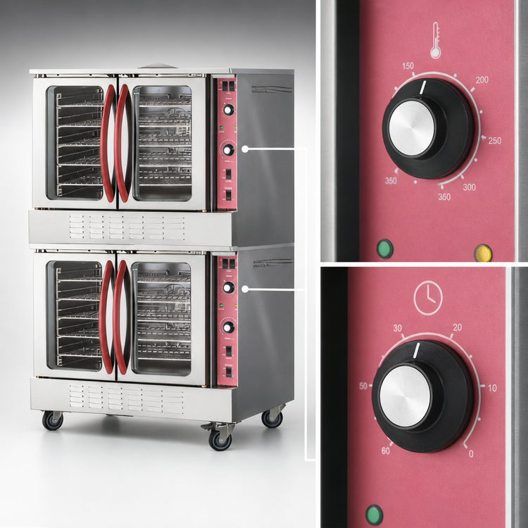 Product image #4 for IKON Cooking IECO-2 Double-Deck Standard Depth Electric Convection Oven