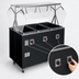 Thumbnail image #4 for Vollrath 2-Series Affordable Portable Deluxe 4-Well Mobile Hot Food Station with Buffet Breath Guard