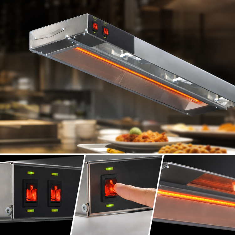 Product image #4 for Eagle RedHots 36-Inch Single Lighted Rod-Type Strip Heat Lamp with Remote, 208V