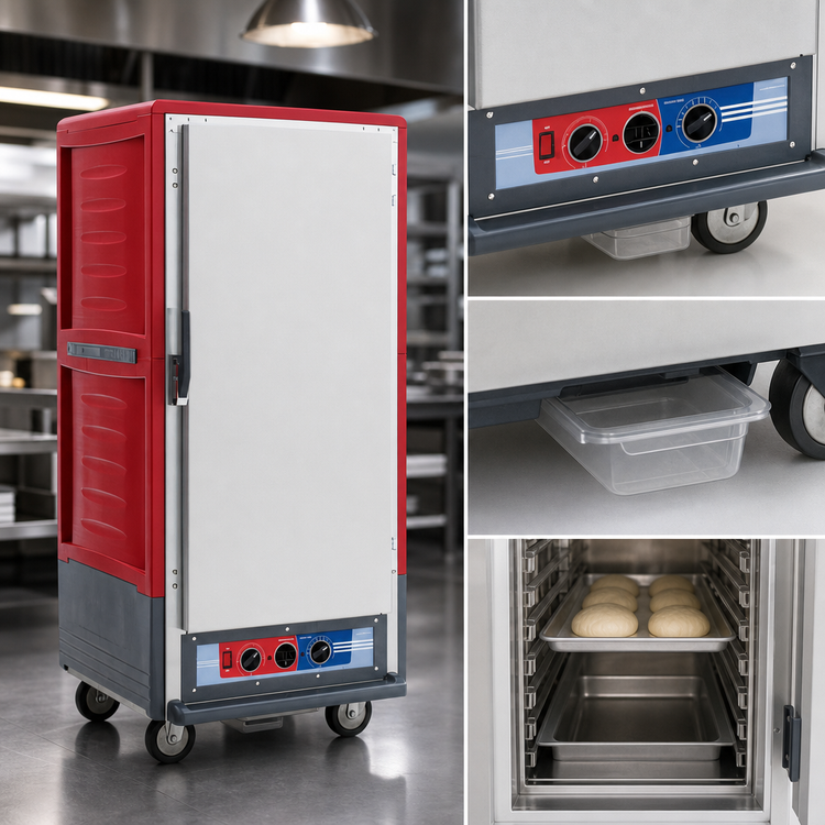 Product image #4 for Metro C5 3 Series 3/4-Height Moisture Heated Holding and Proofing Cabinet with Red Insulation Armour and Universal Slides