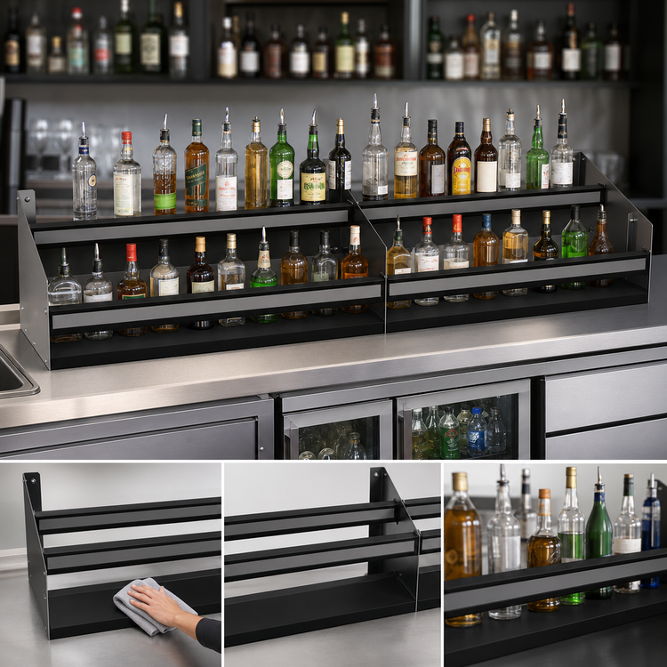 Product image #4 for Glastender 57-Inch Double Speed Rail, Stainless Steel