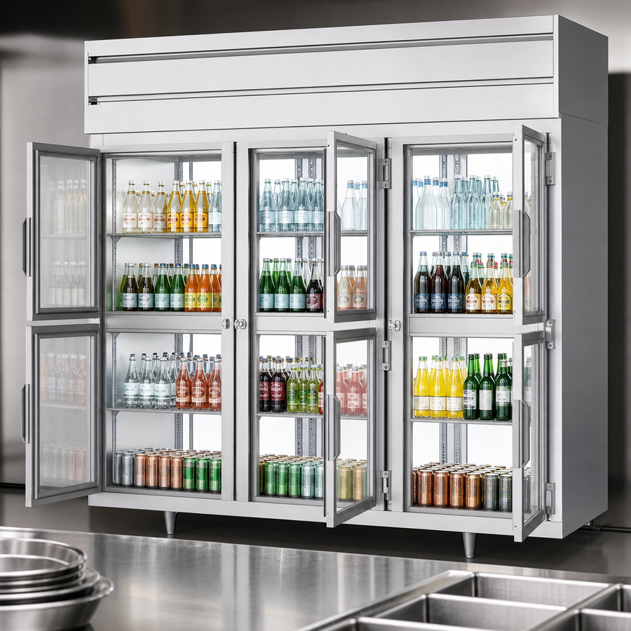 Six Hinged Glass Doors